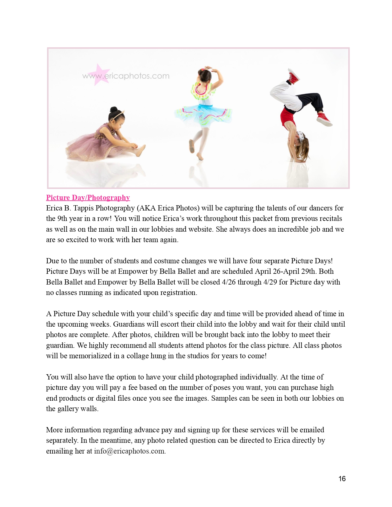 Performer Recital Information