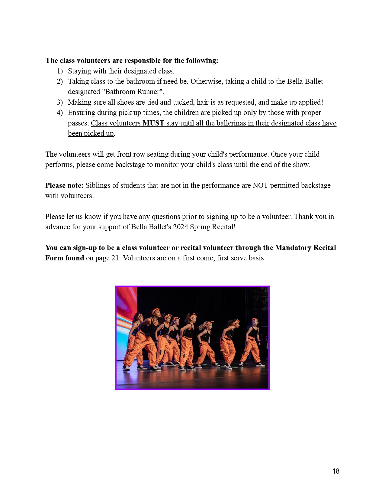 Performer Recital Information