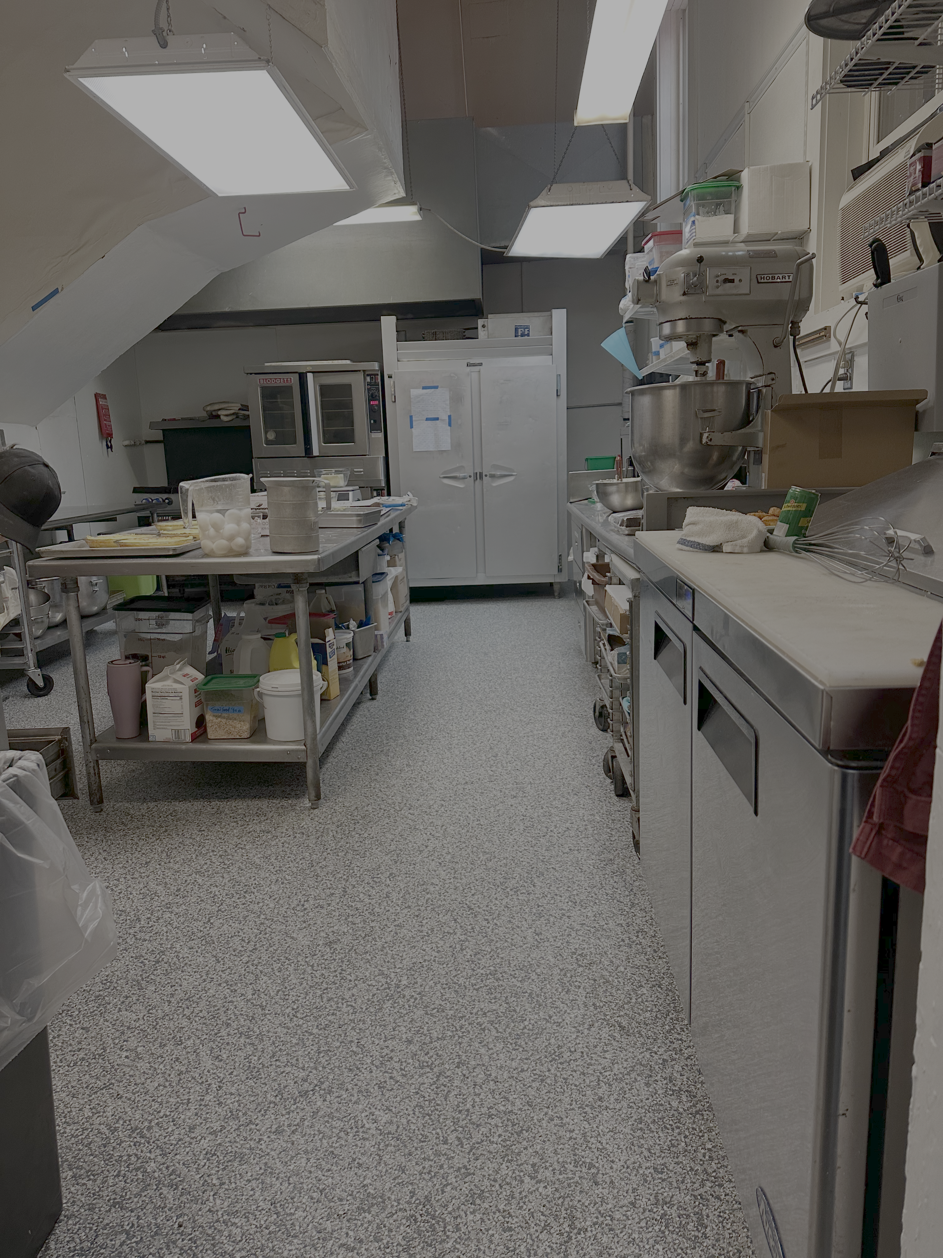 Flake Floor Installation — Commercial Kitchen Space