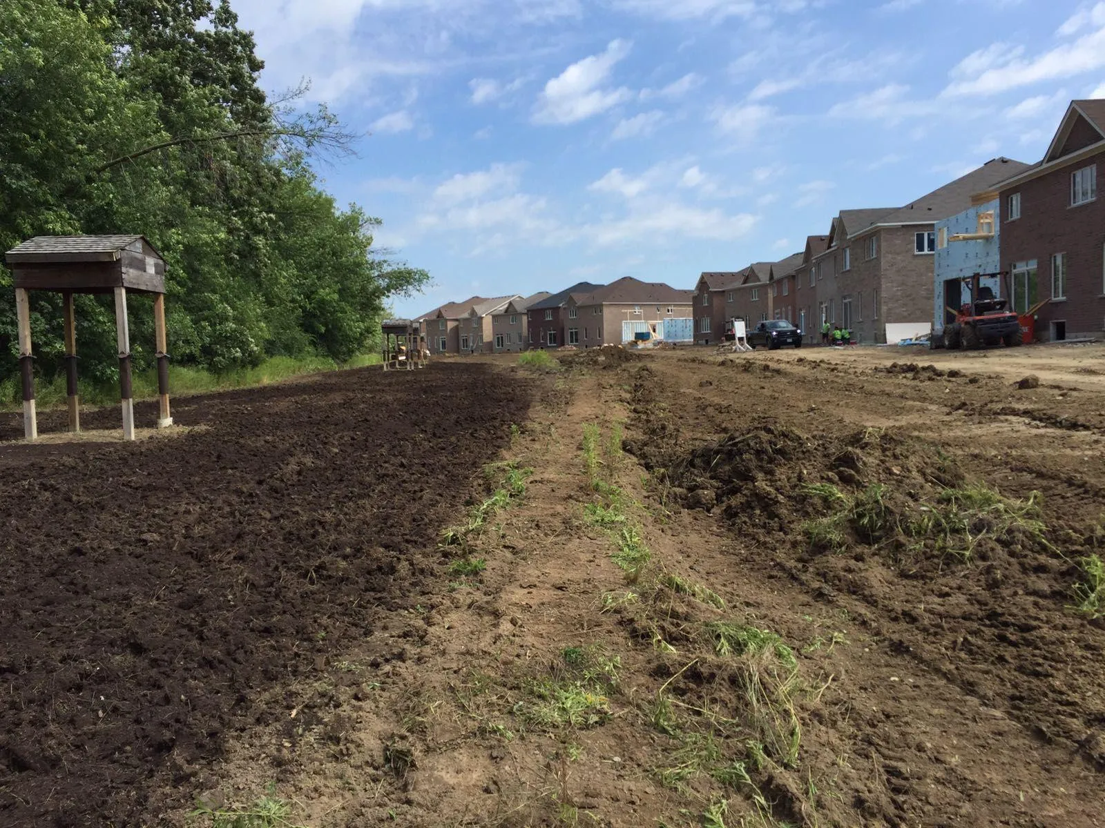 Rough graded corridor before trail construction in the GTA