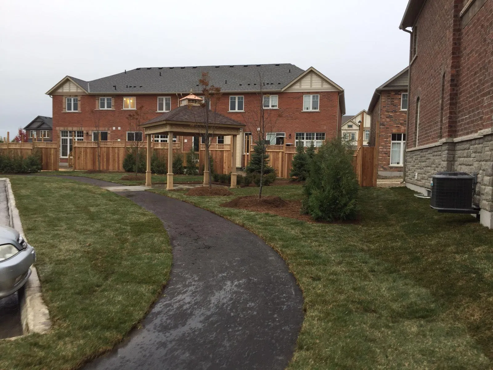 Turnkey municipal park construction, playground equipment base prep, safety surfacing, splash pads, and large-caliber shade tree planting.