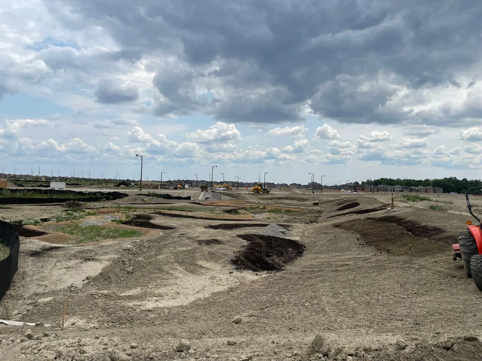 Site clearing and earthworks preparing land for a commercial build in the GTA