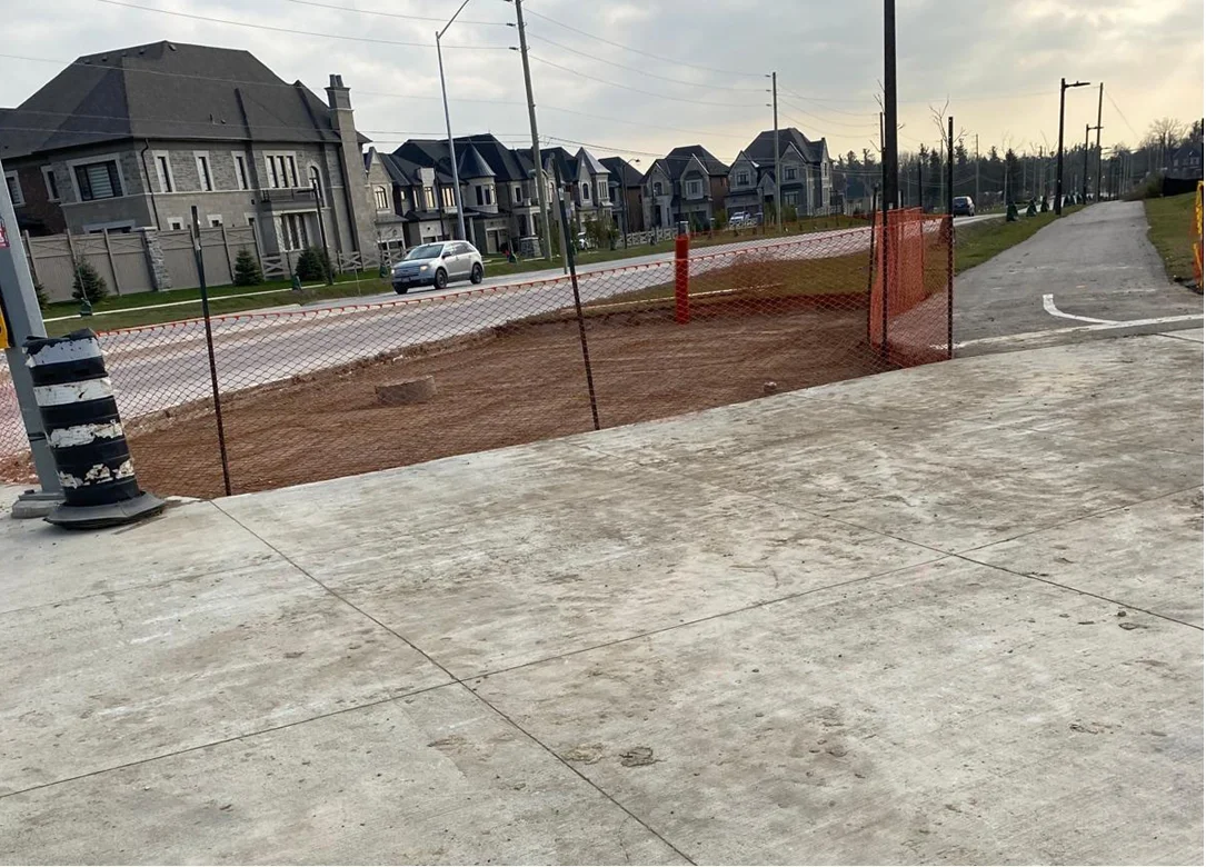 Concrete slab and apron preparation on a GTA commercial site
