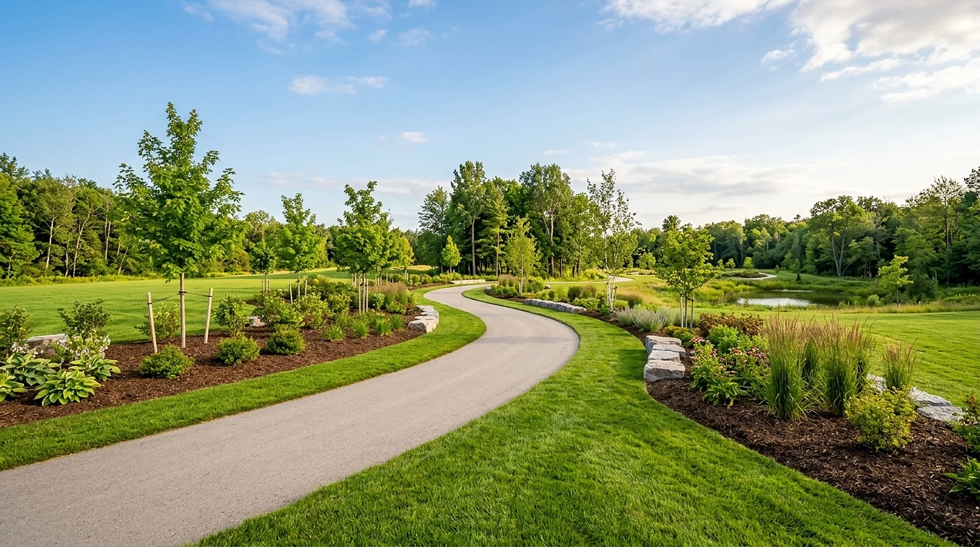 Commercial landscaping and site grading by Greenzone Forest in GTA