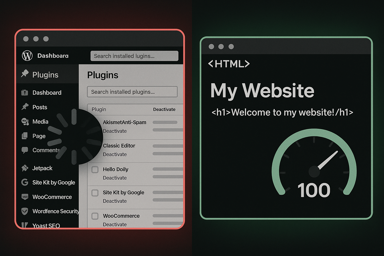 WordPress security vulnerabilities and performance issues