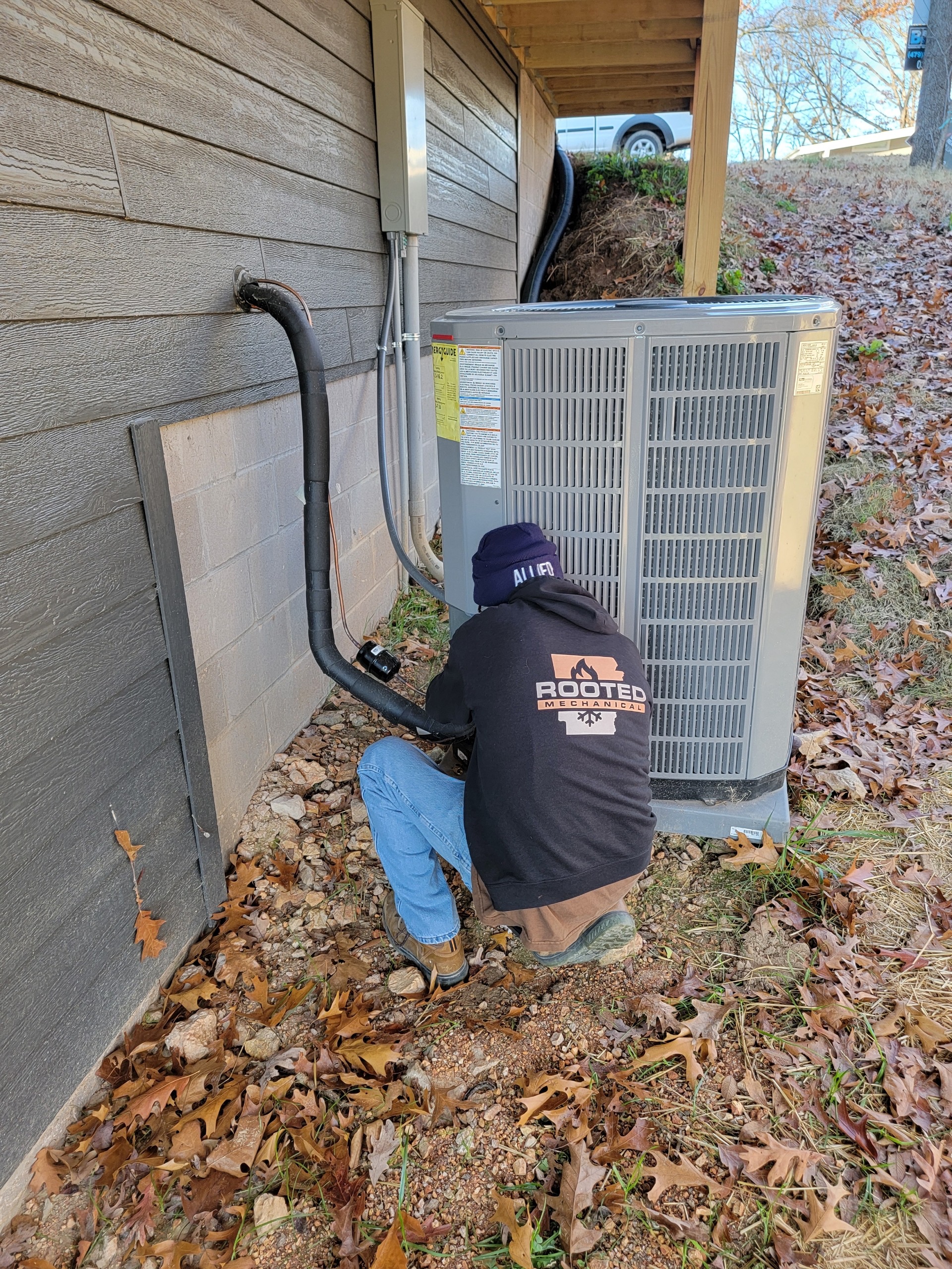 HVAC repair in Bentonville AR home service by Rooted Mechanical