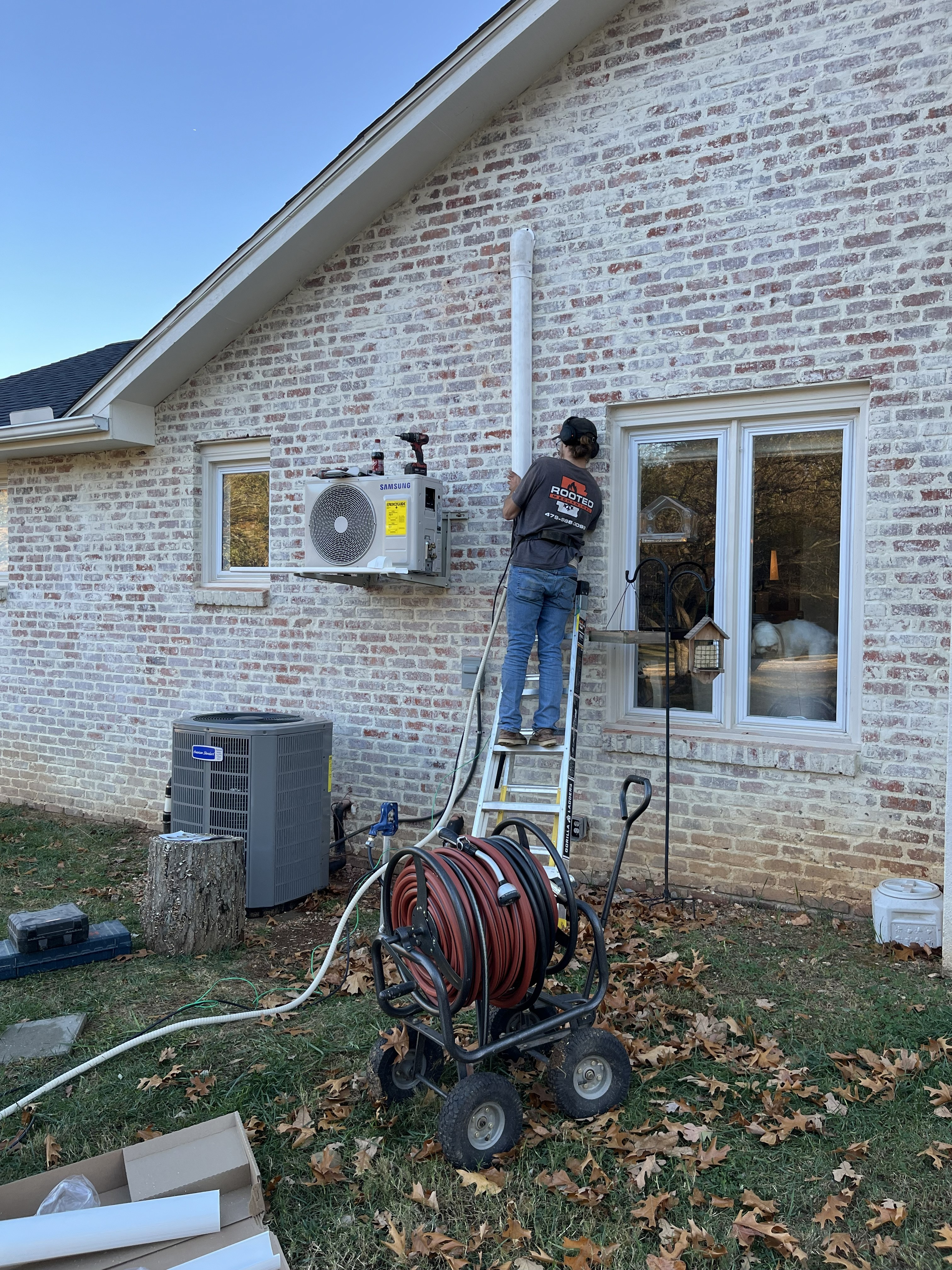 Mini split HVAC installation in Springdale Arkansas home
