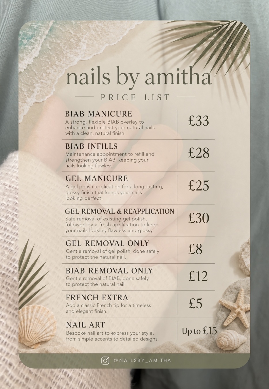 Nails by Amitha price list