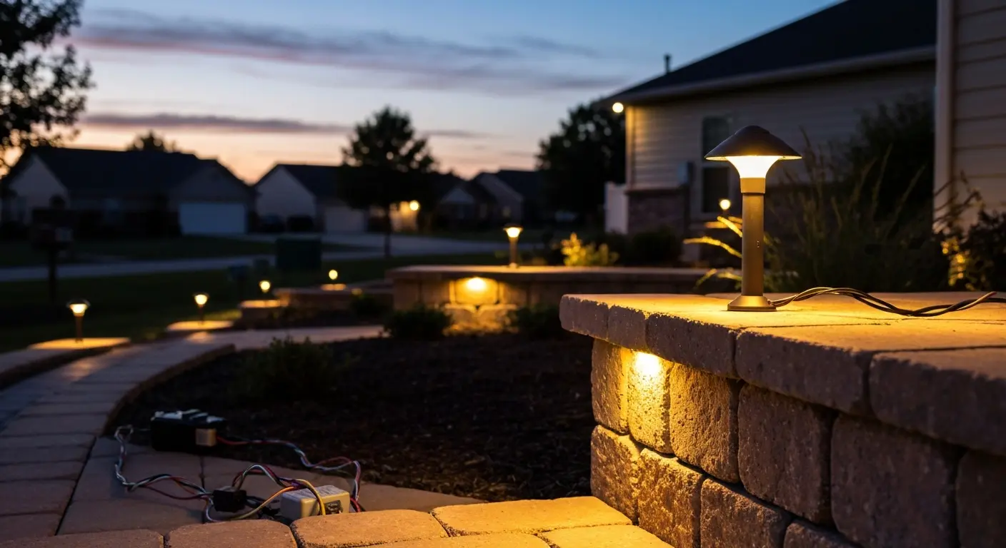 Landscape lighting installation
