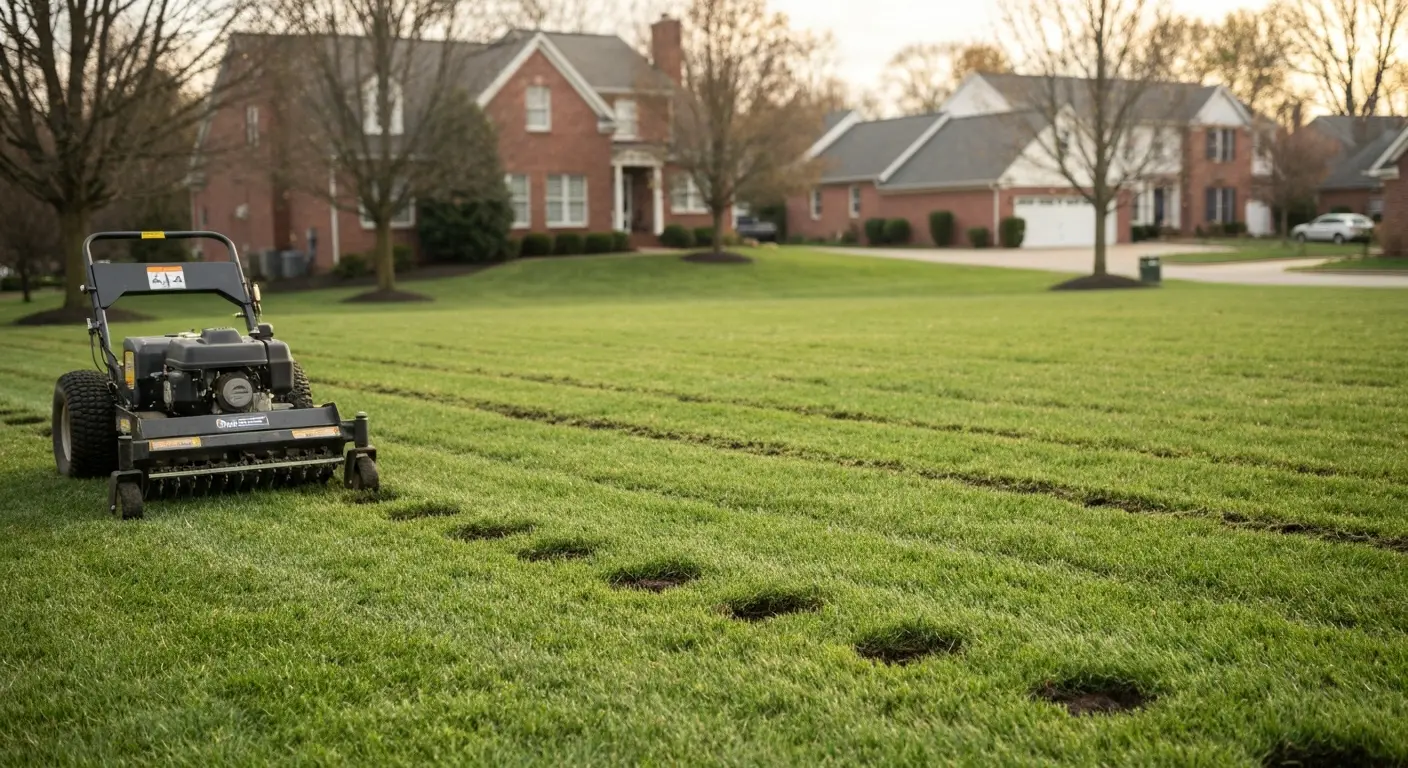 Aeration and dethatching equipment