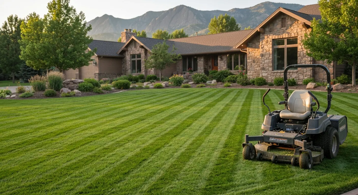 Lawn mowing service in Liberty Park