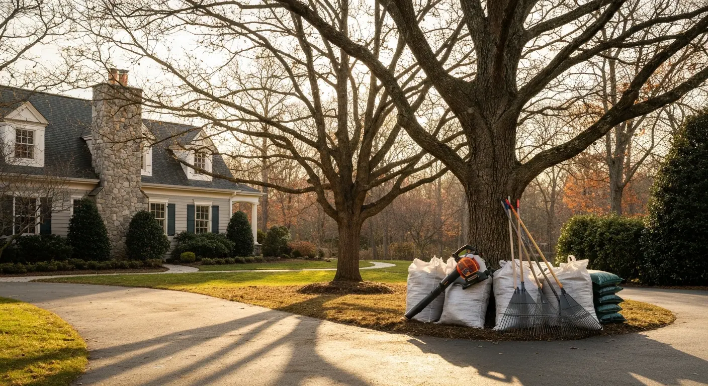 Fall cleanup service