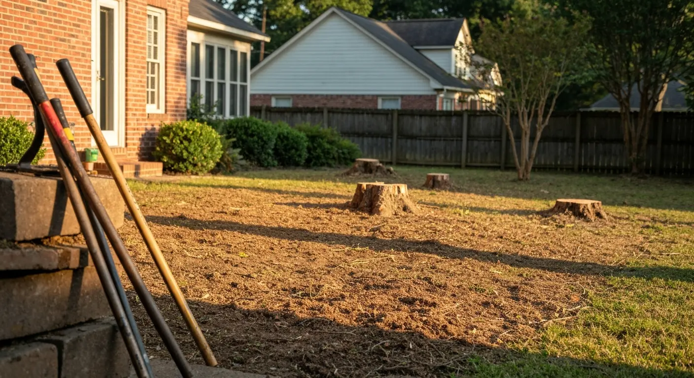 Overgrown shrub removal