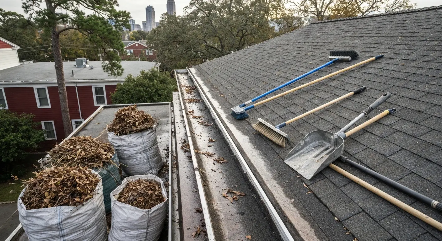 Roof debris removal