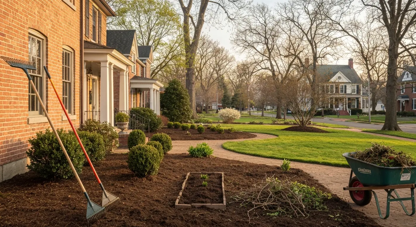 Spring yard cleanup service