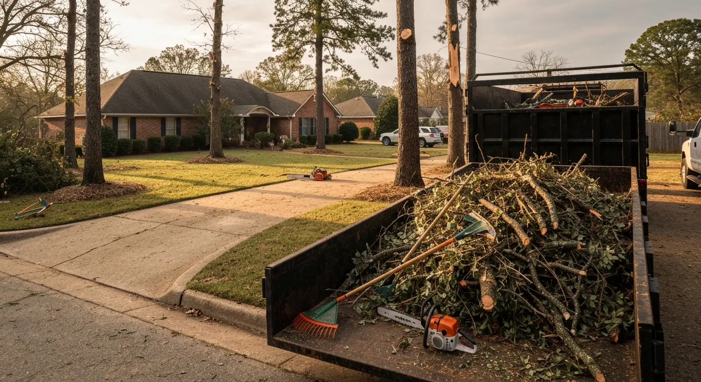 Mixed storm debris removal