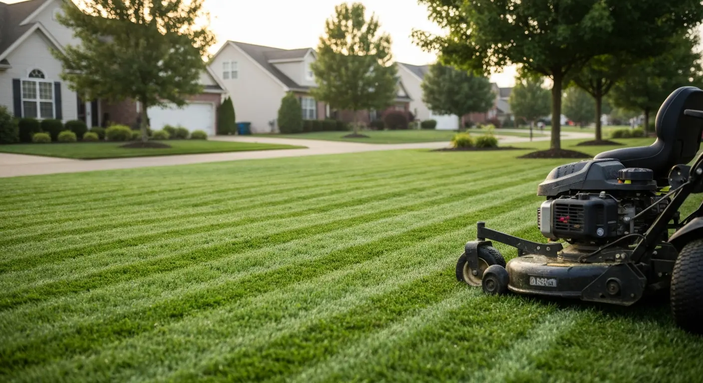 Professional lawn mowing service