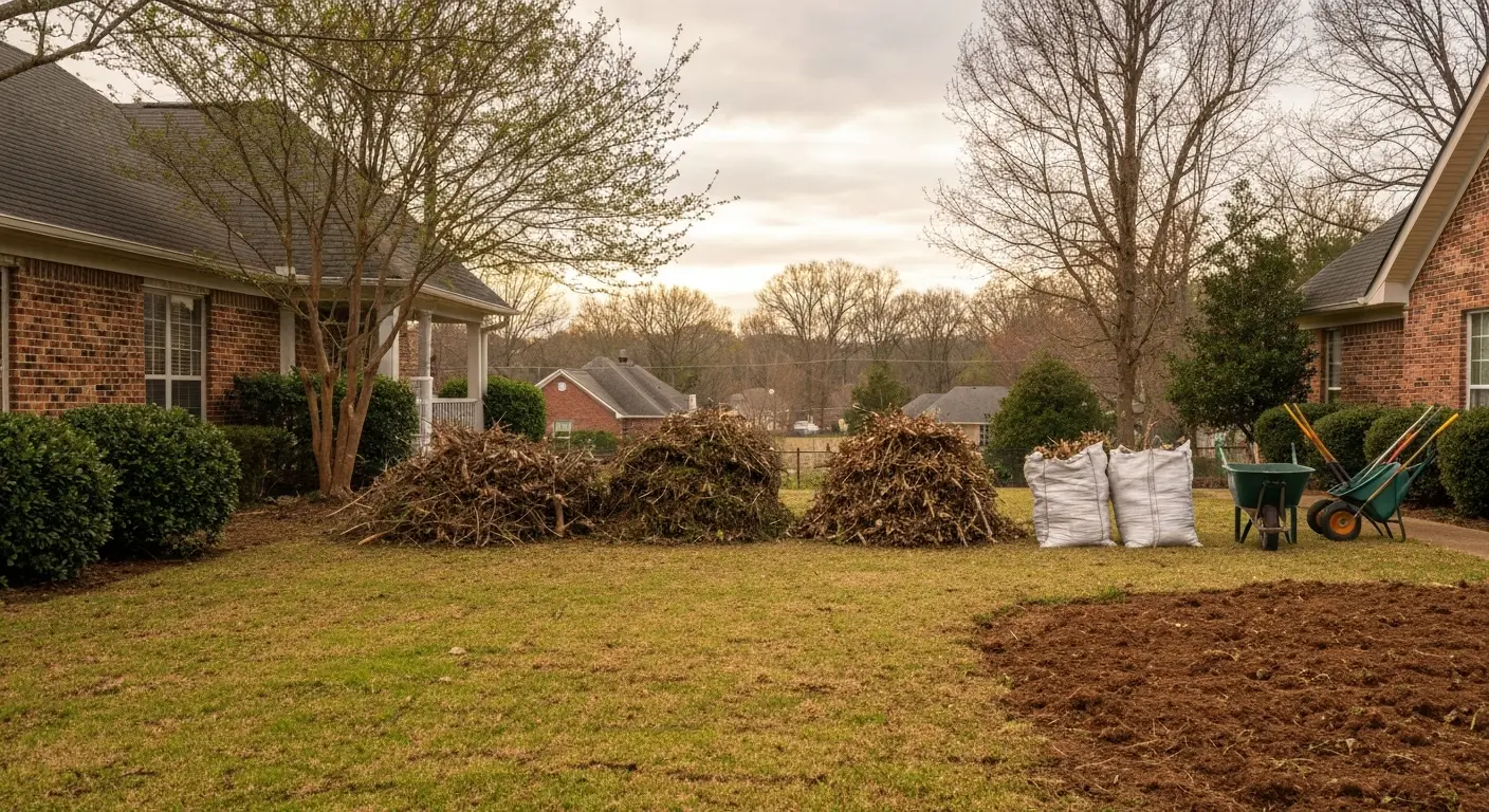 Spring yard cleanup service