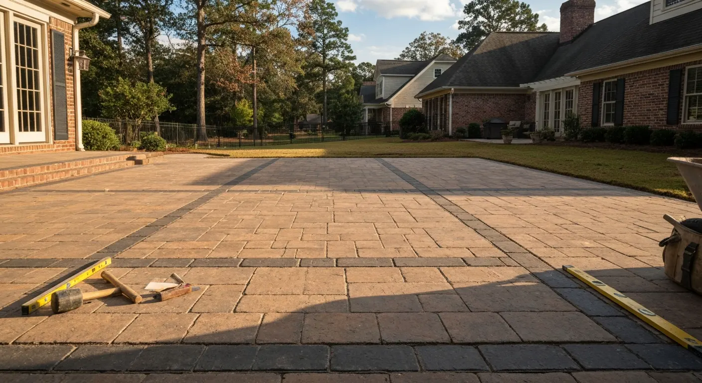 Patio hardscaping project