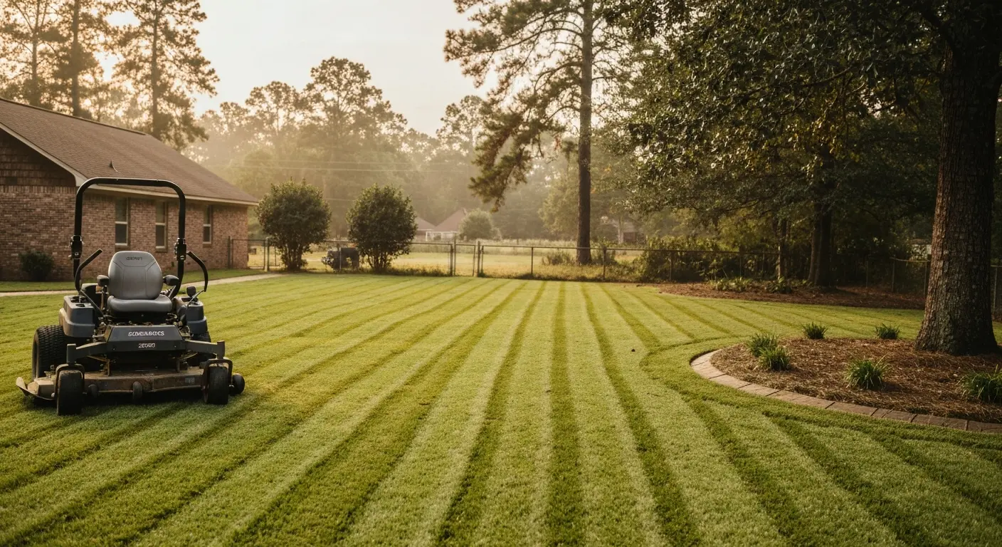 Professional lawn mowing service