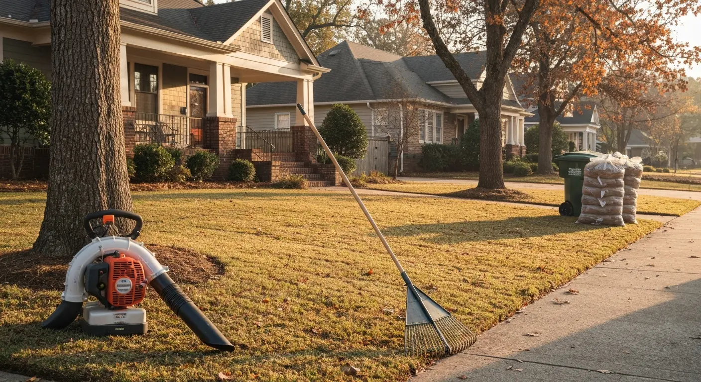 Fall leaf removal in Birmingham