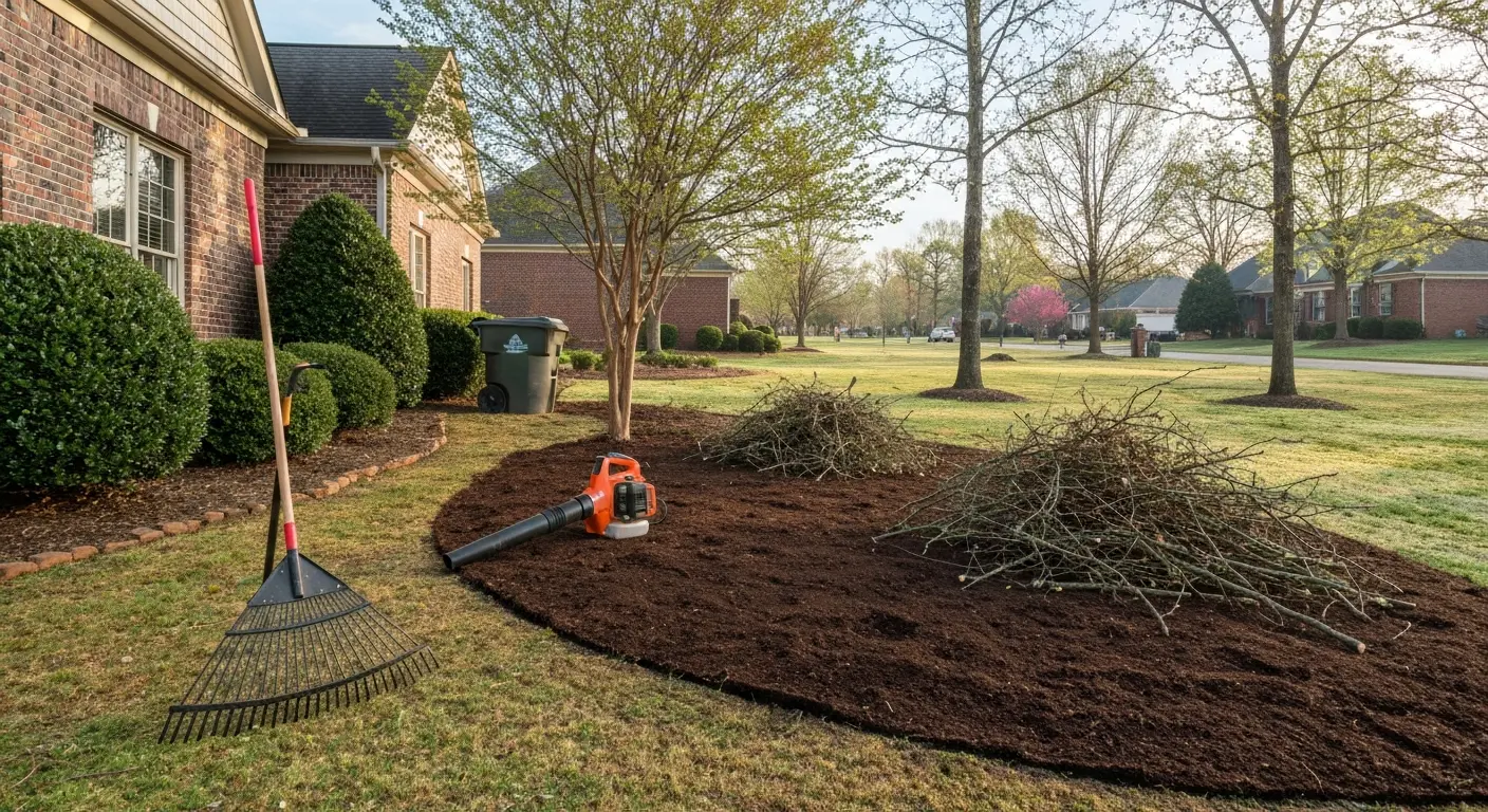 Spring yard cleanup in Irondale
