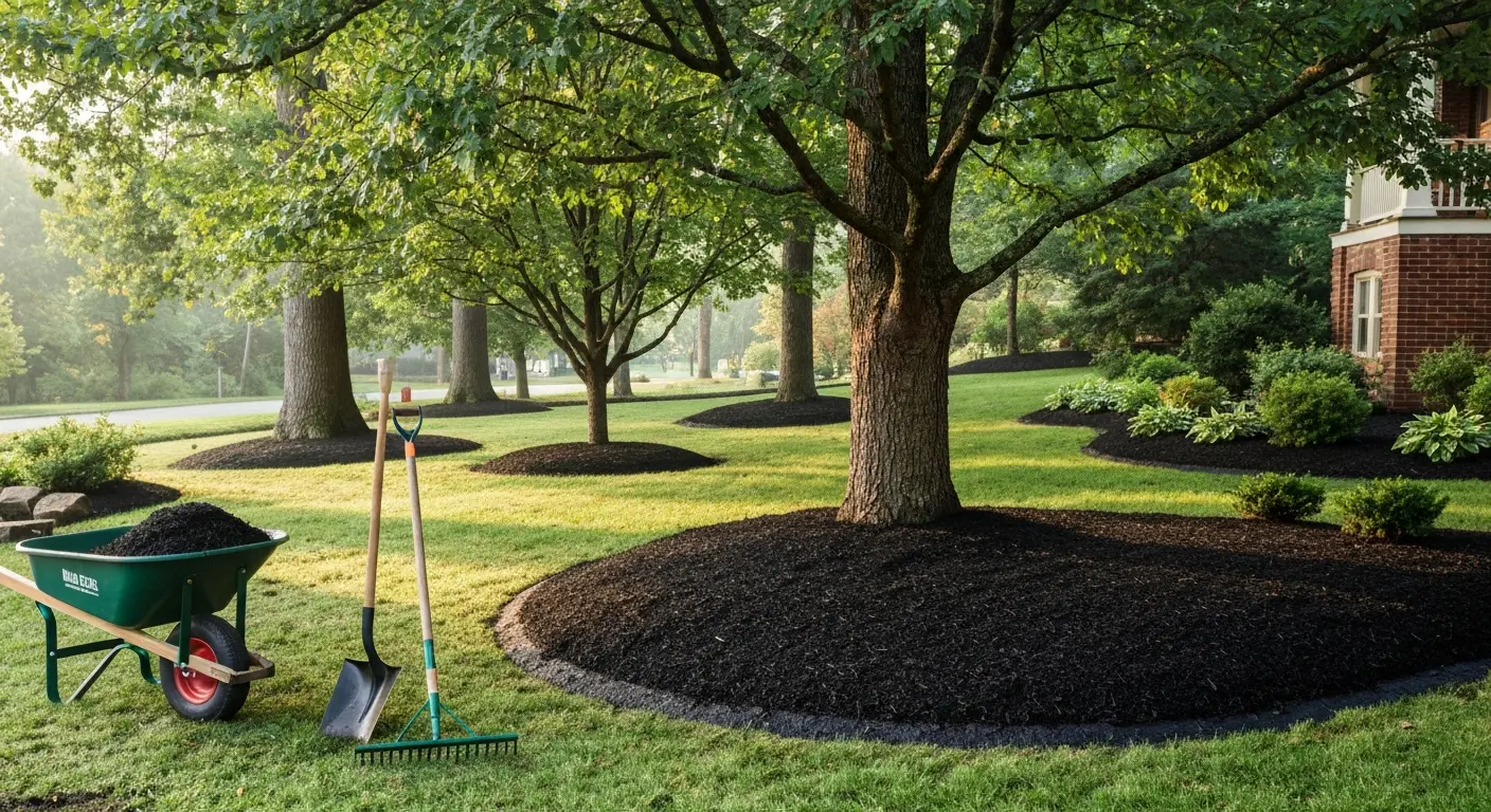 Mulch installation in Homewood