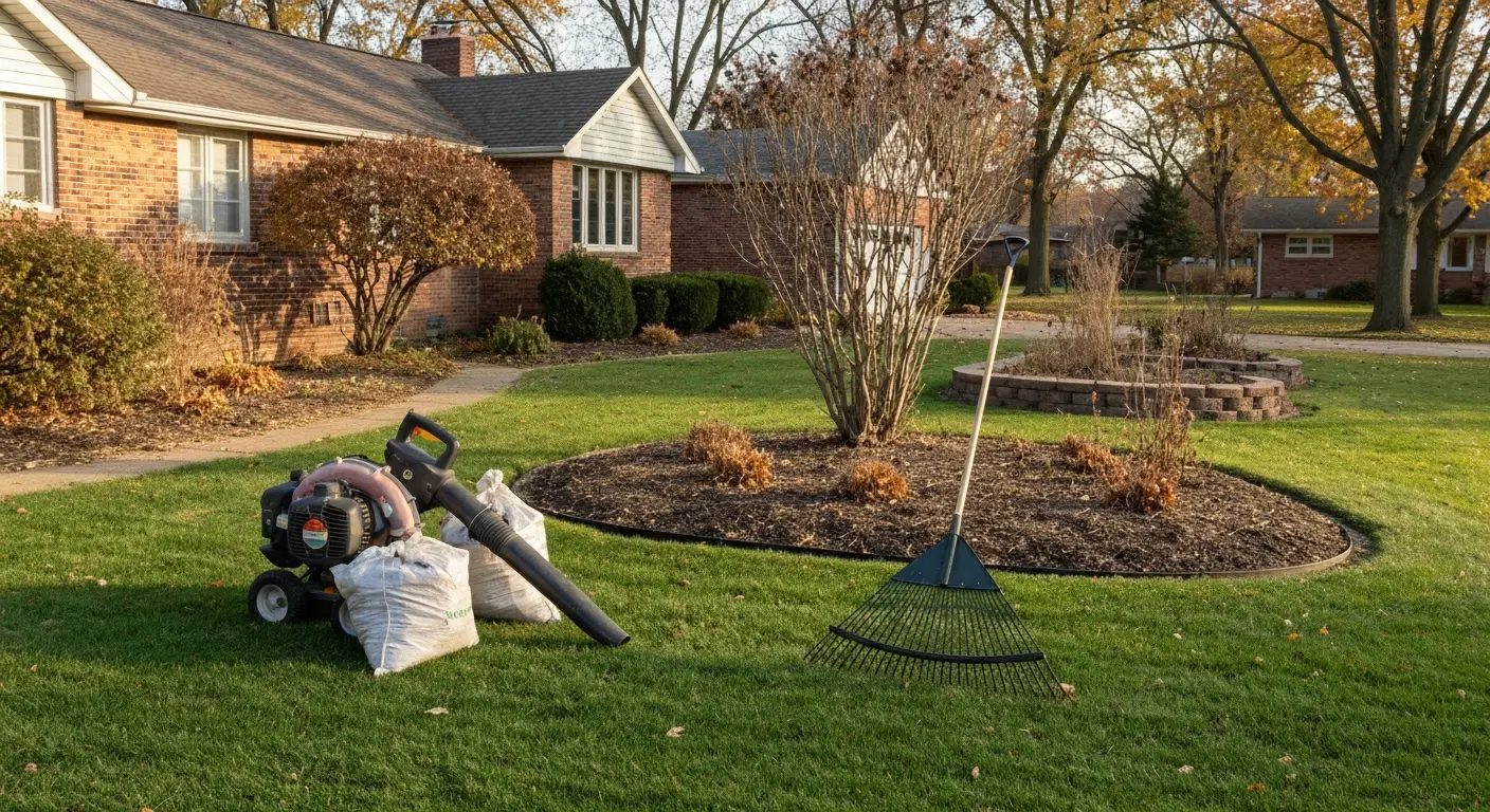 Fall cleanup service