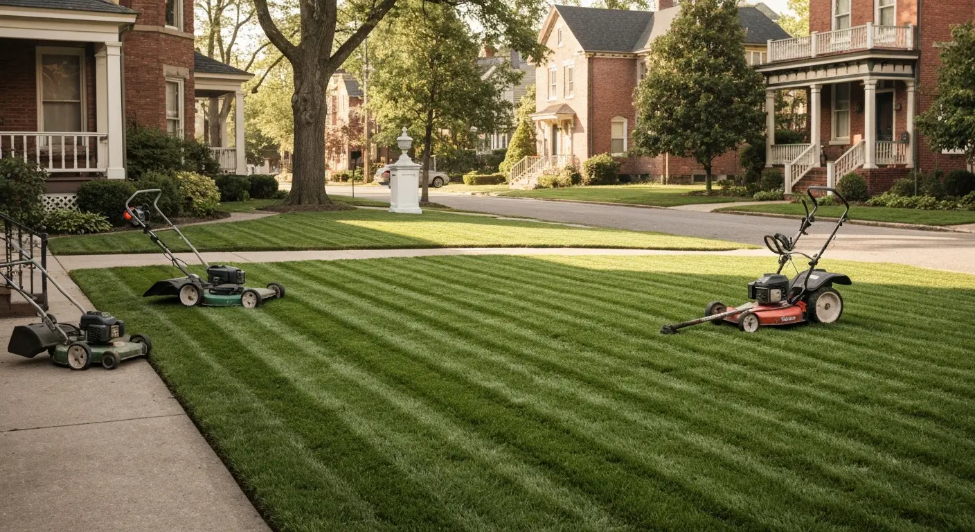 Residential lawn maintenance