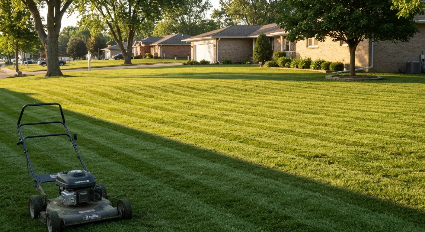 Weekly lawn mowing service