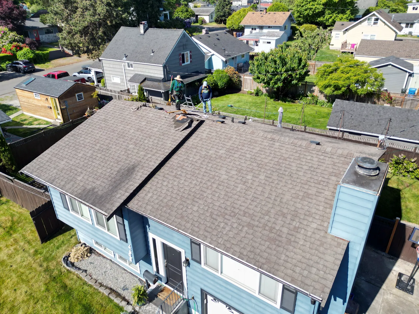 Before structural decking repair