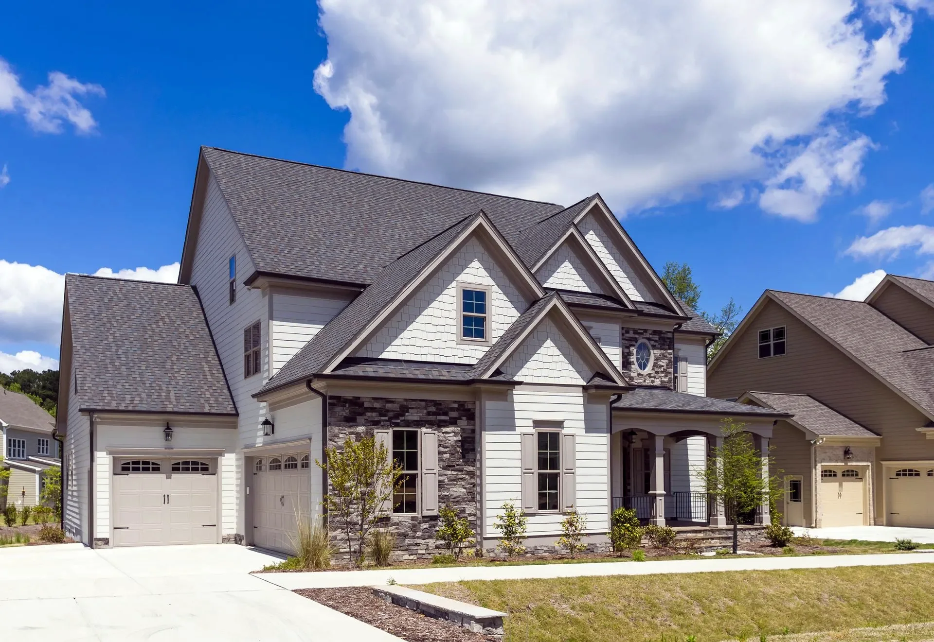 Residential roofing project for GreenCity Roofing and Siding