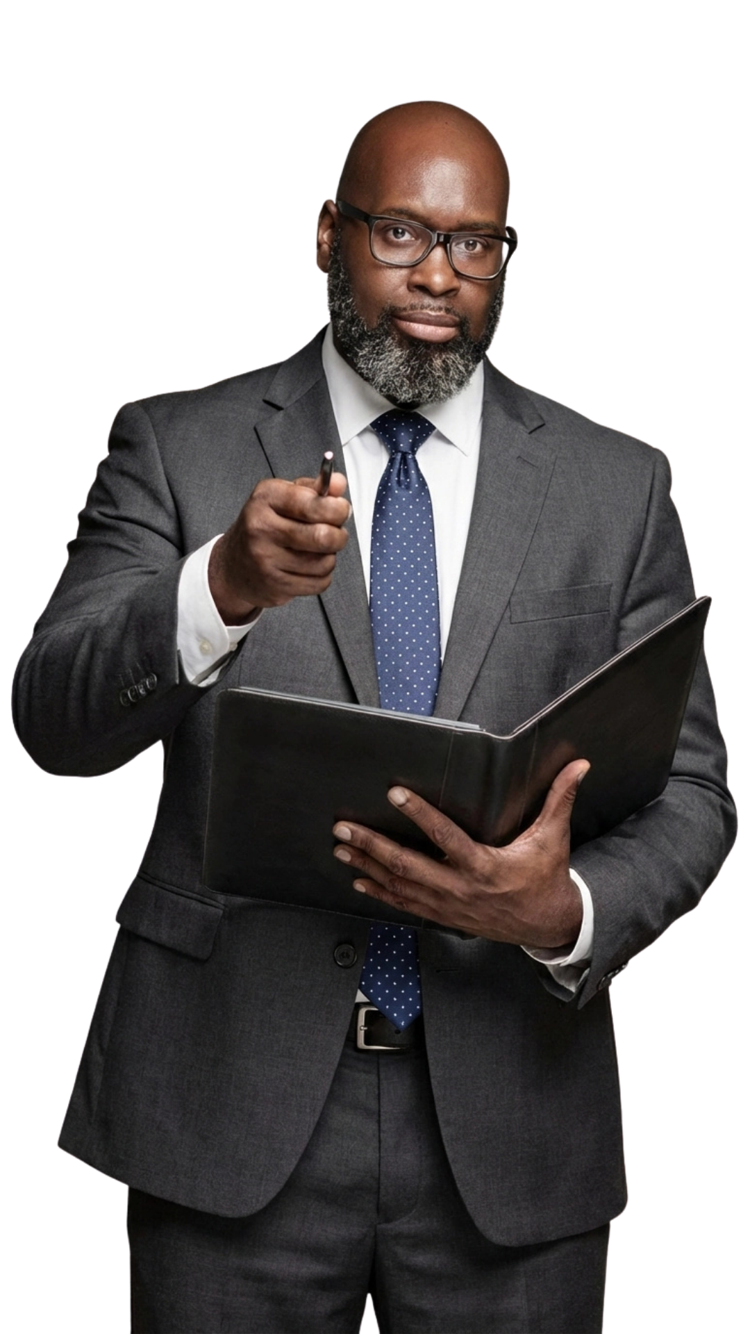 The Contract Doctor holding a portfolio