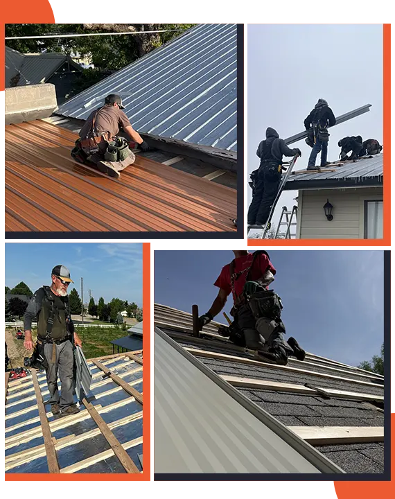 metal roof component layers