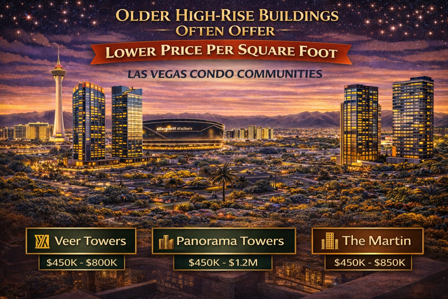 Las Vegas High-Rise Condos with the Lowest Price Per Square Foot