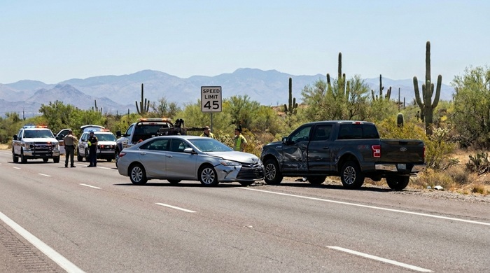 Auto Accident in Tucson Arizona Streets
