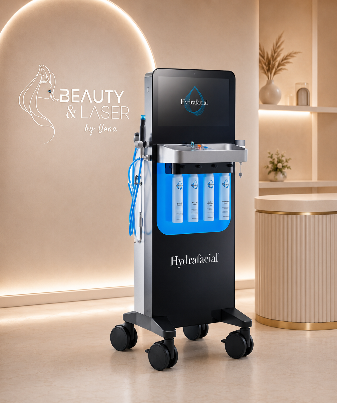 The HydraFacial device used at Beauty and Laser by Yona