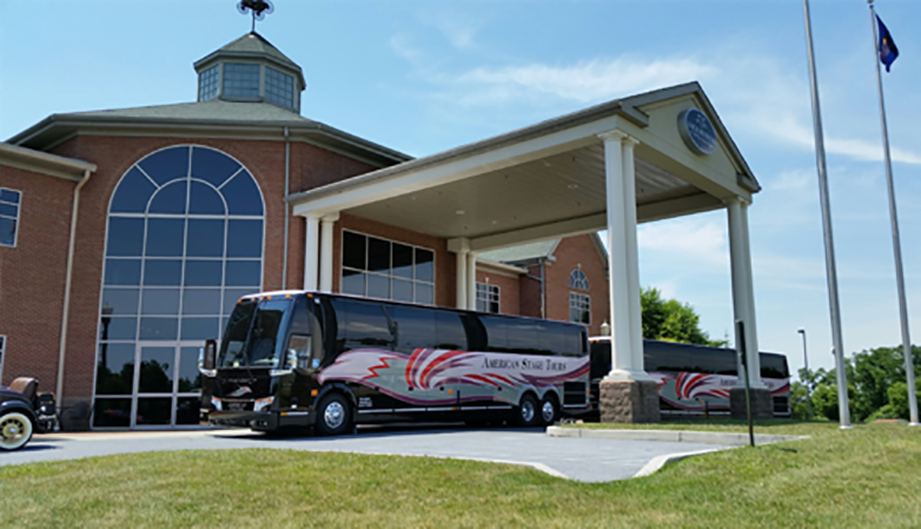 A second American Stage Tours charter coach.