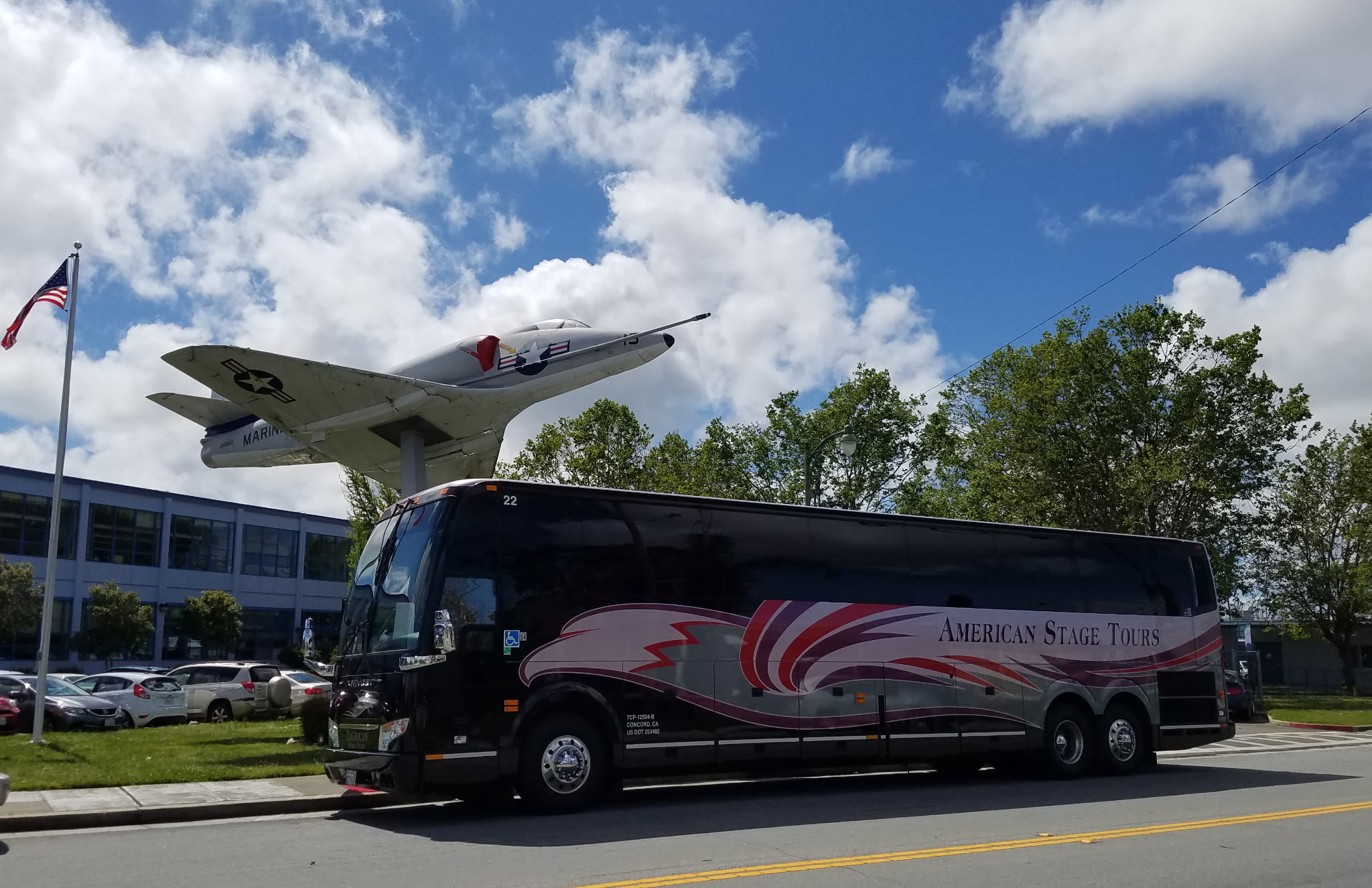 The 56 passenger motorcoach.