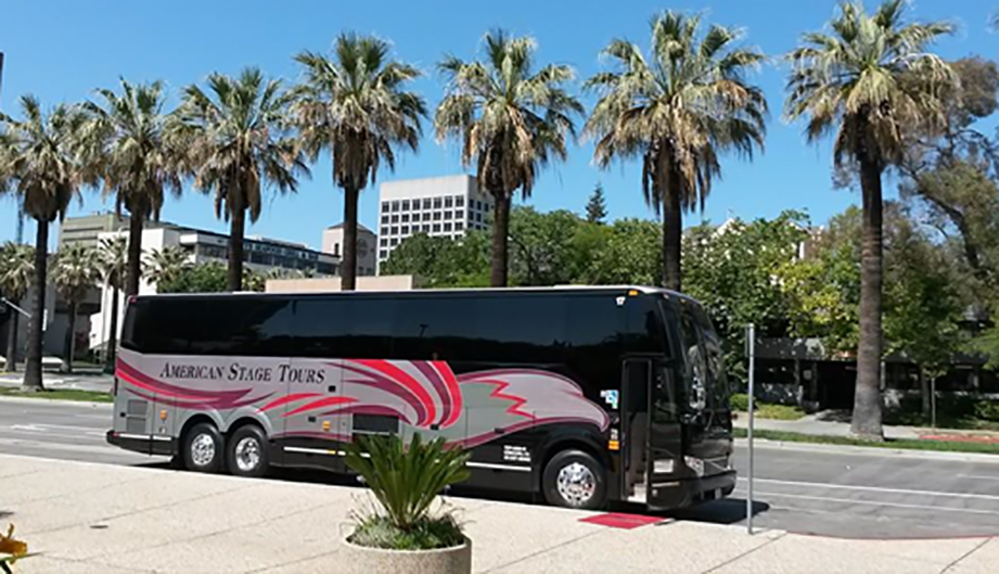 An American Stage Tours charter coach.