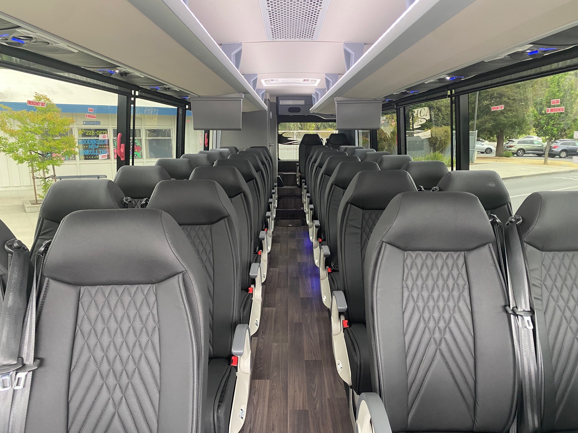 A second view of the 34 passenger Mini Lux coach.