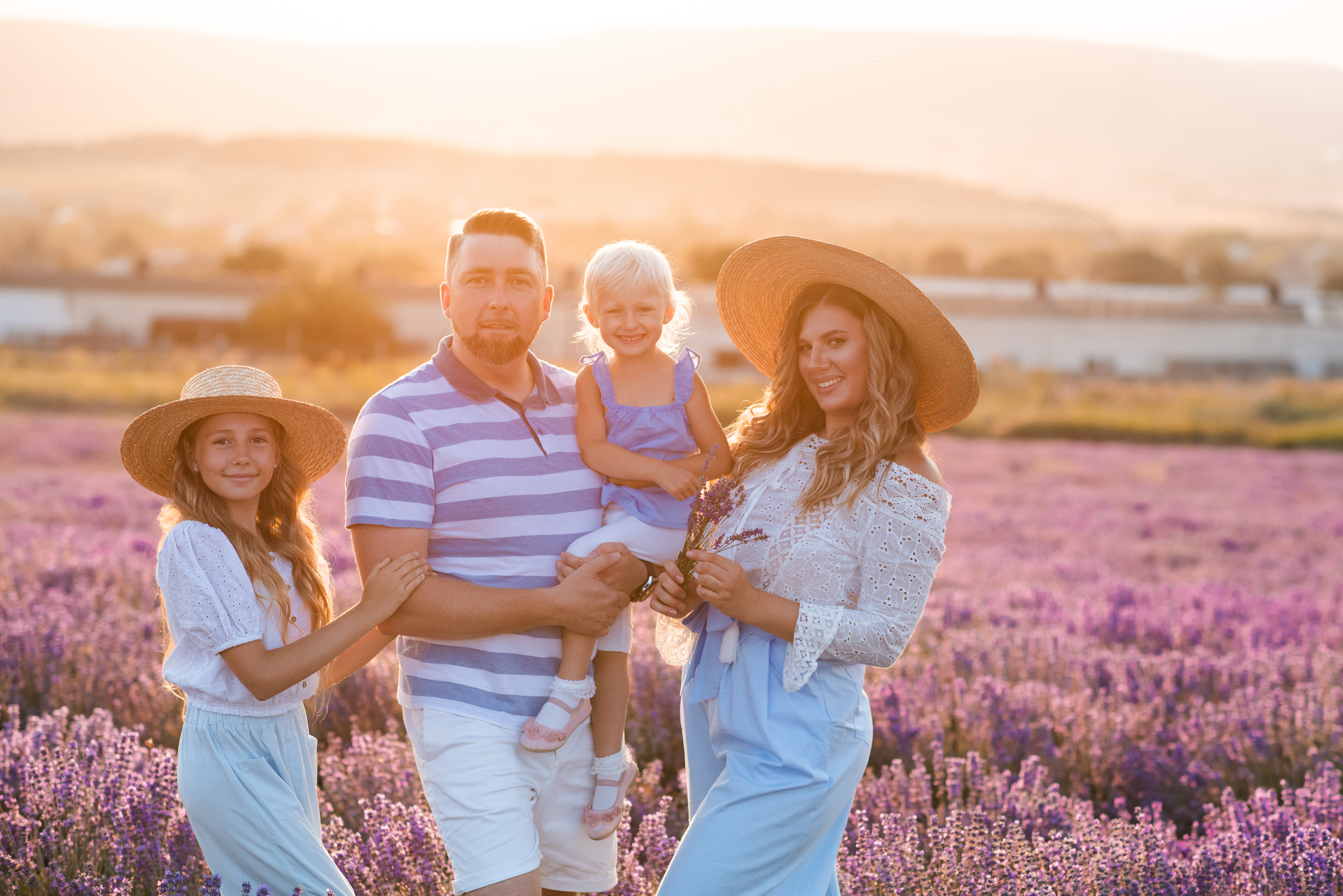 family in spring
