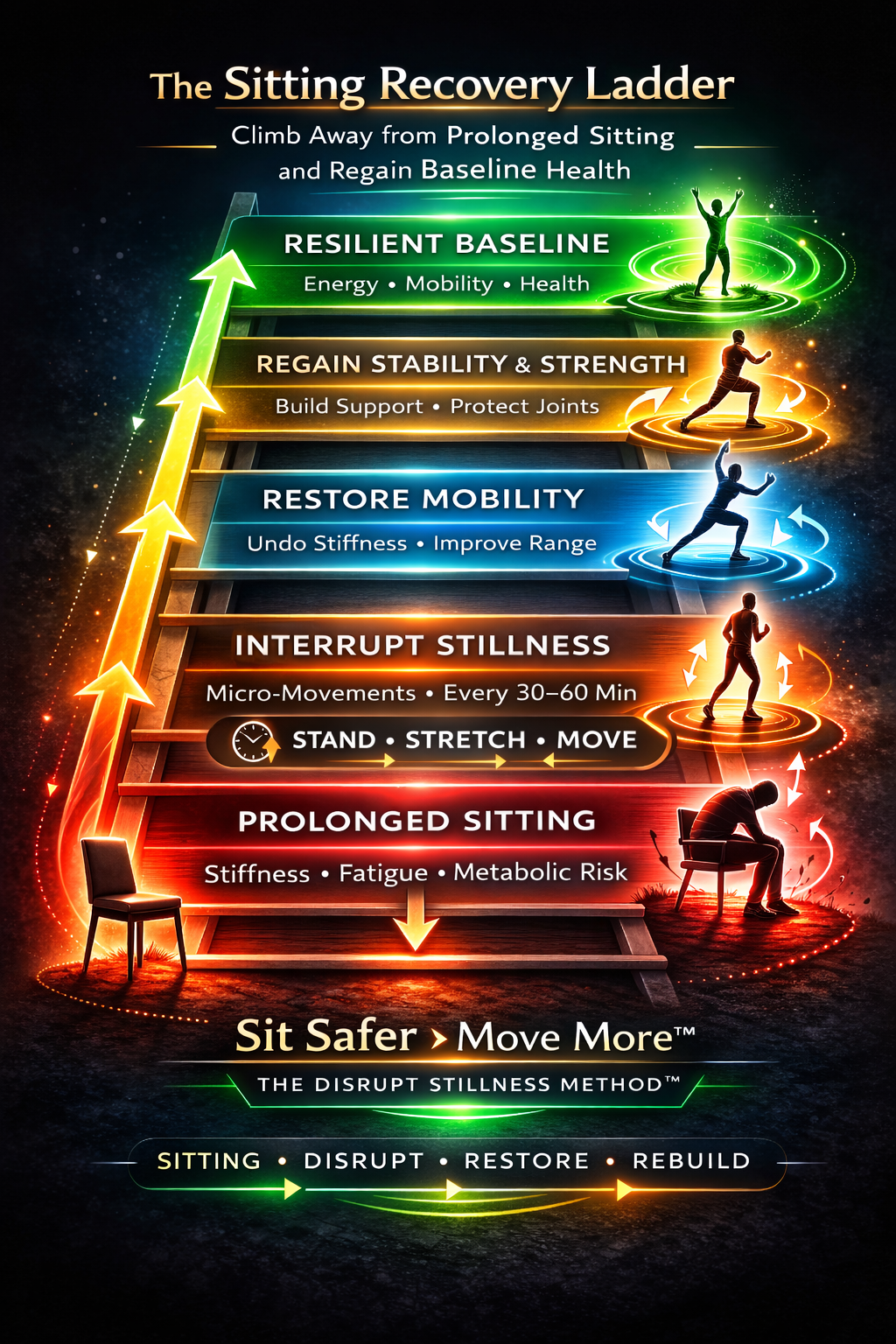Small movement breaks stop the buildup before it compounds.