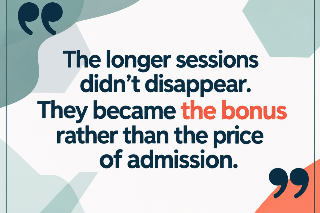 The longer sessions didn’t disappear. The longer sessions didn’t disappear.