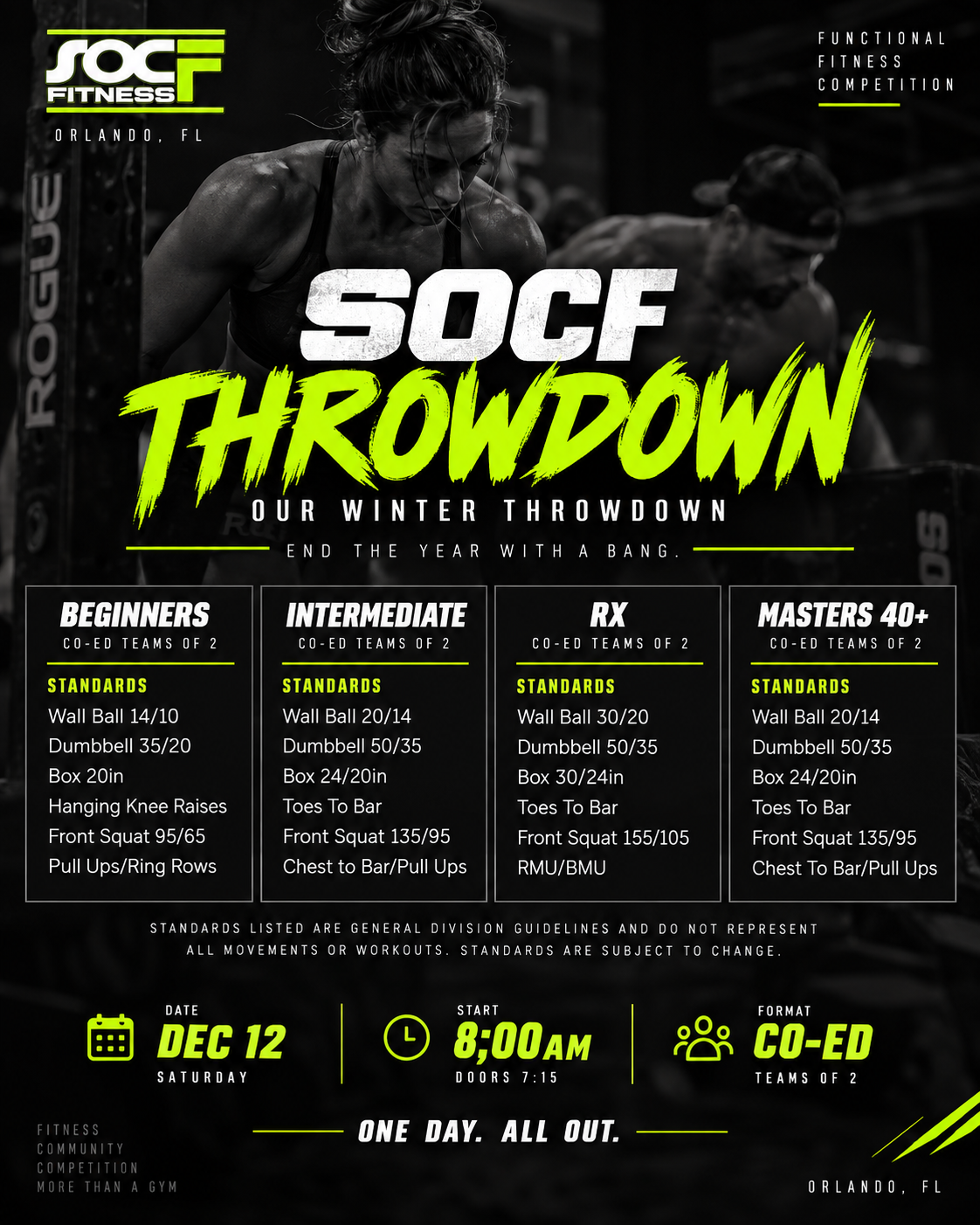 SOCF Throwdown flyer — Saturday December 12, Orlando