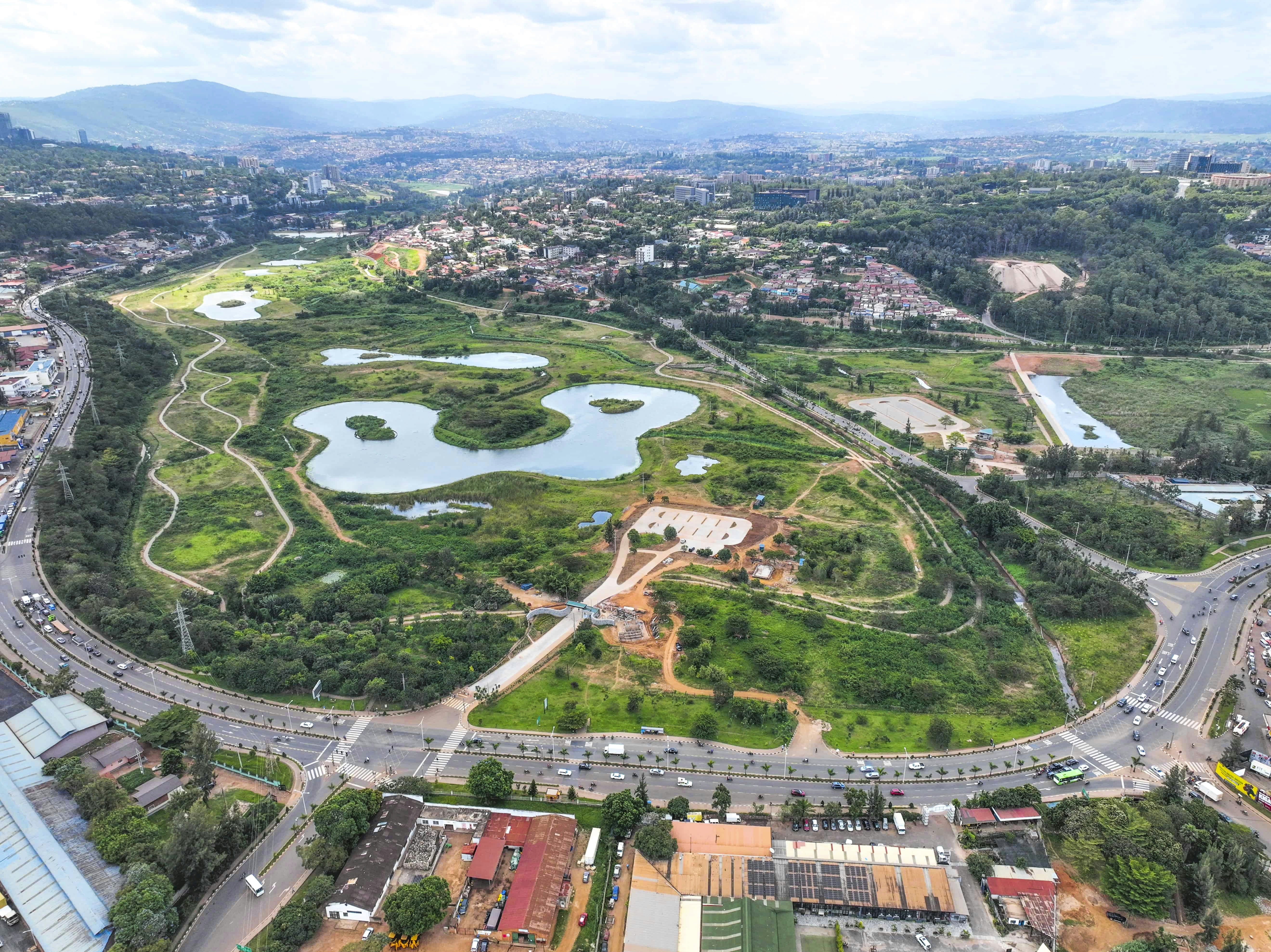 Aerial view of Kigali, Rwanda