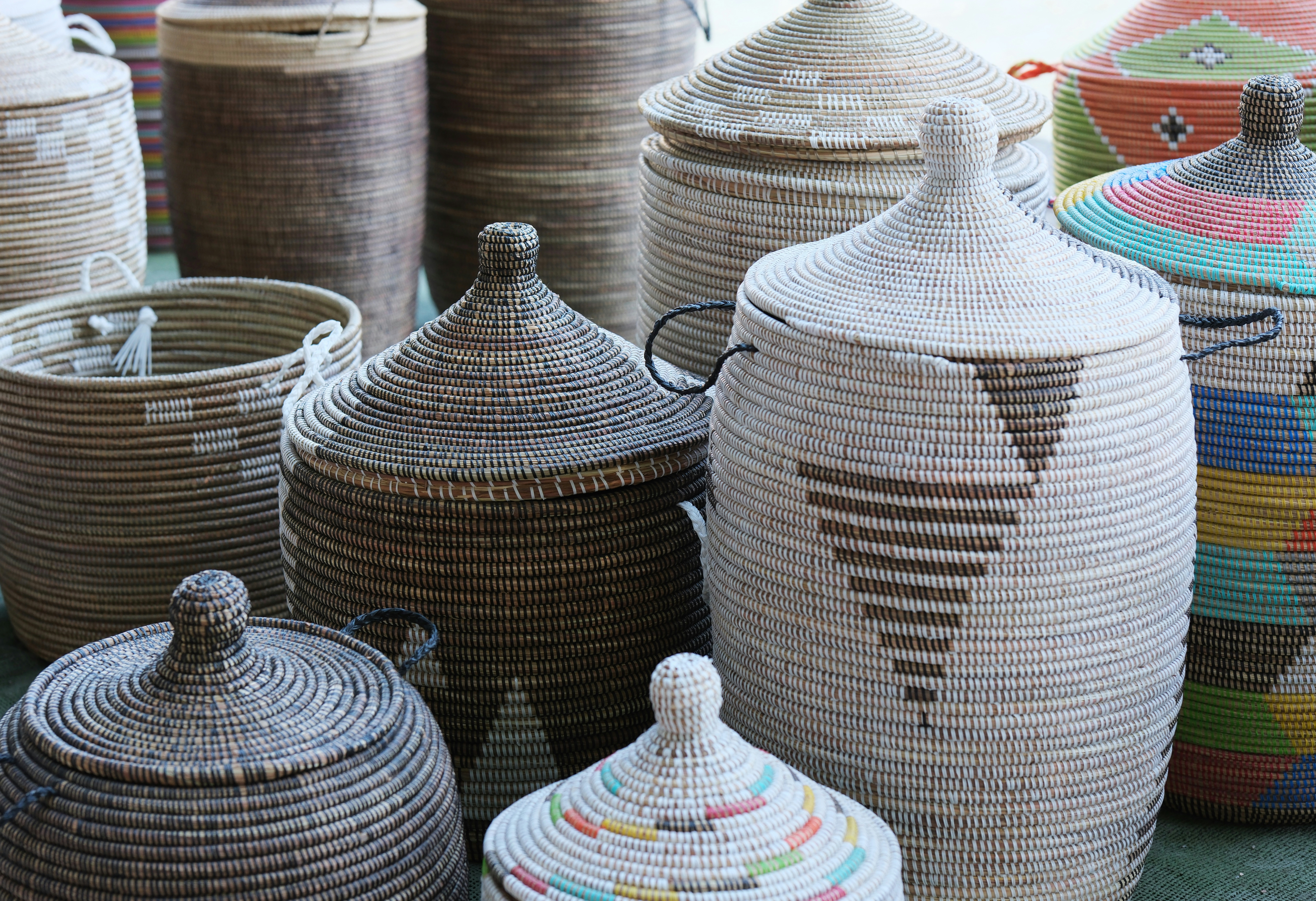 Traditional hand-woven Rwandan baskets, Musanze, Rwanda