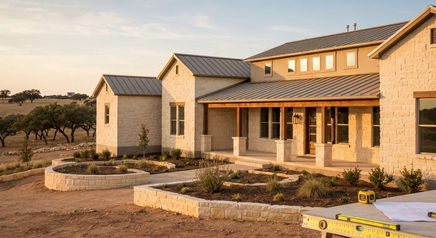 Custom home in Hill Country style