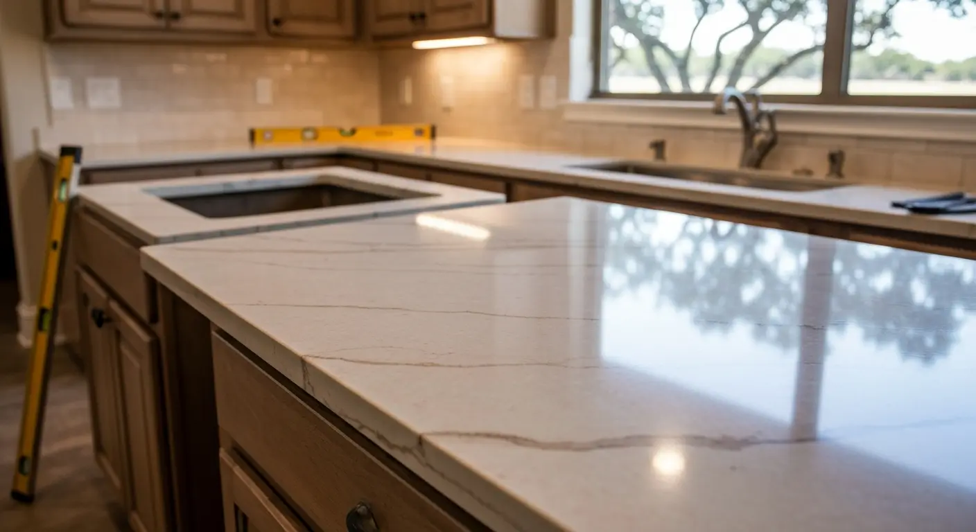 Kitchen countertop installation
