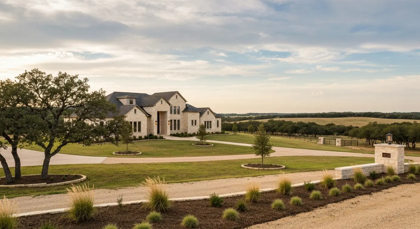 Acreage home build in rural Guadalupe County